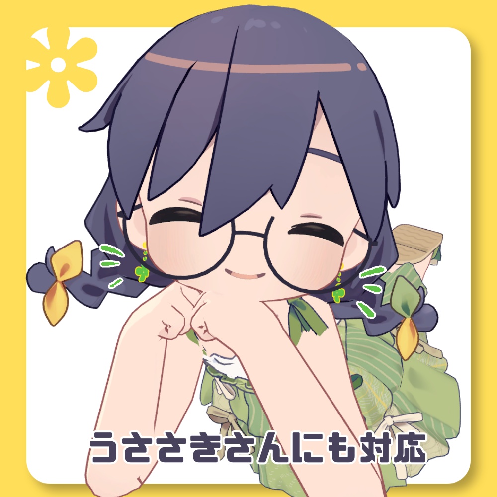 【キプフェル・うささき対応】れとろふらわーピアス【MA対応】