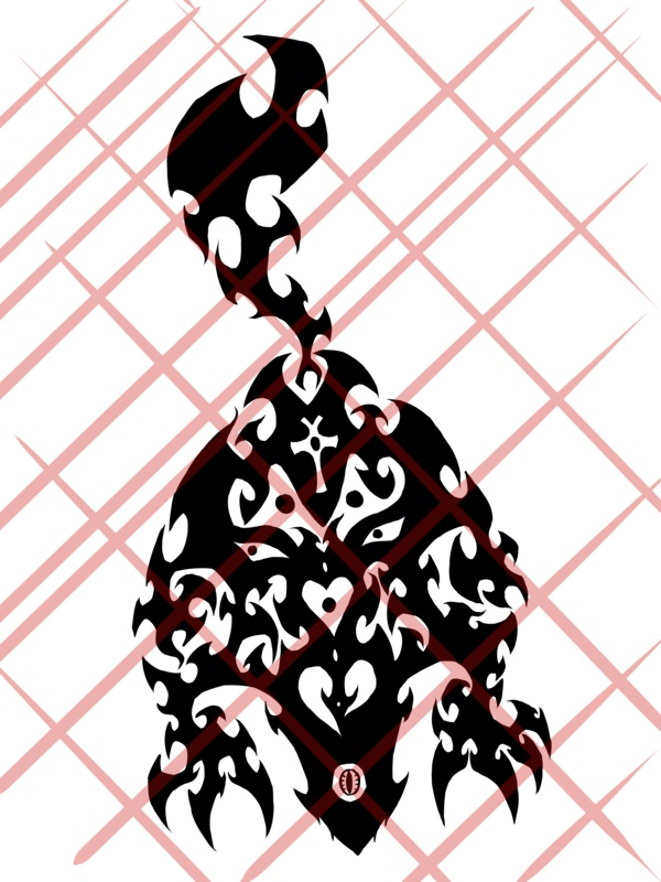 タトゥー　トライバル　狼