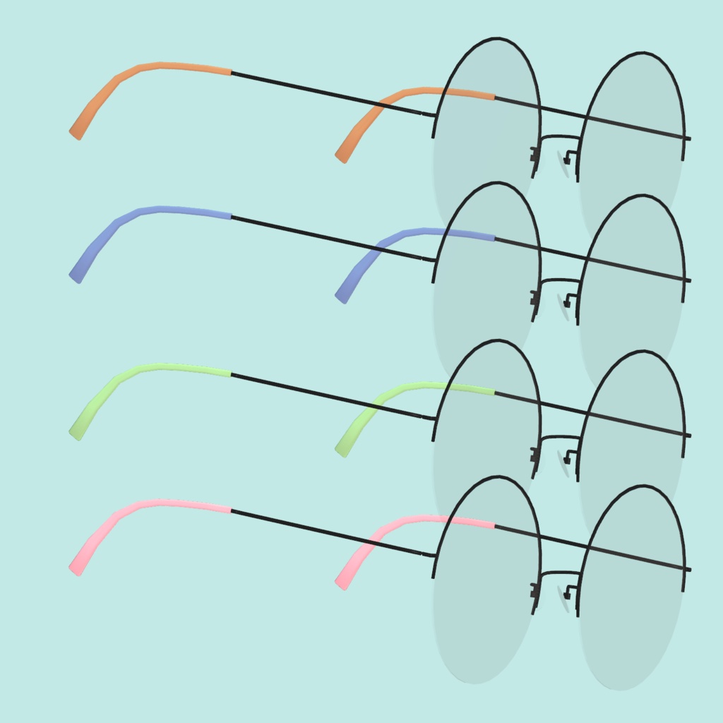 【愛莉対応】Round glasses