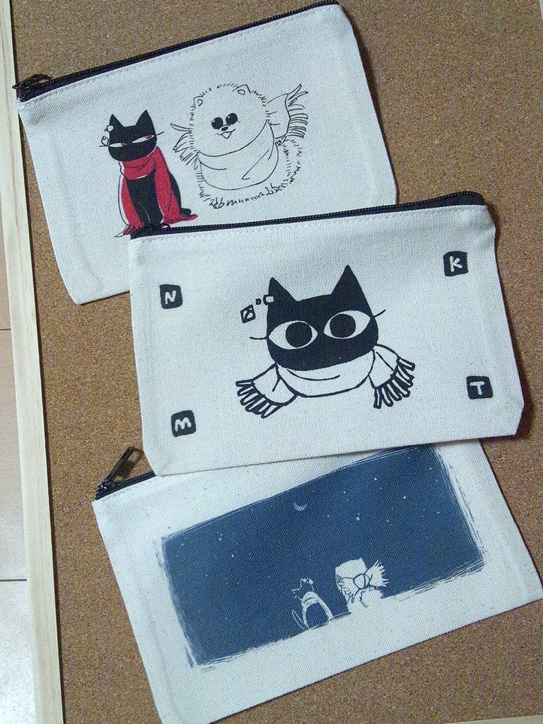 【沖田組】ねこみつ&ぽめさだ フラットポーチ