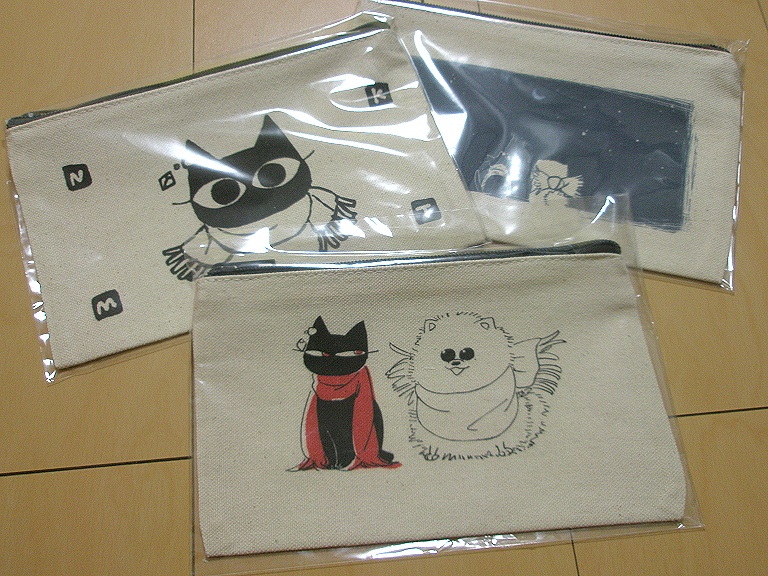 【沖田組】ねこみつ&ぽめさだ フラットポーチ