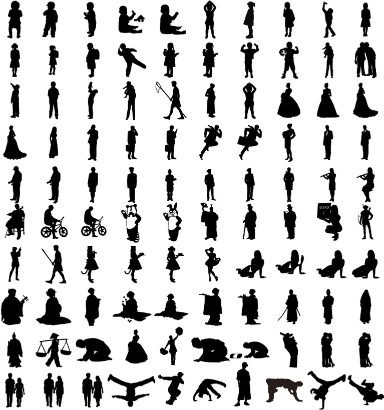 ヒューマンシルエット素材集PLUS 514種類収録