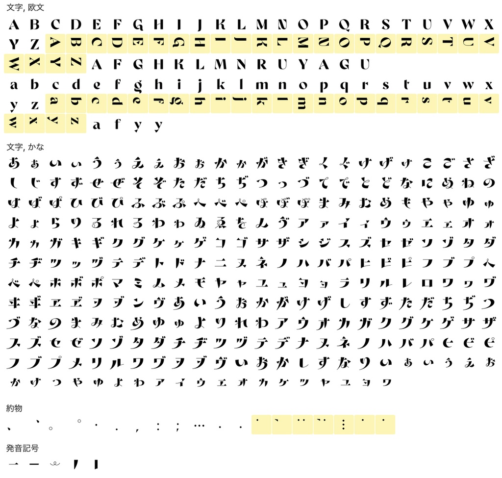こはくとう フォント