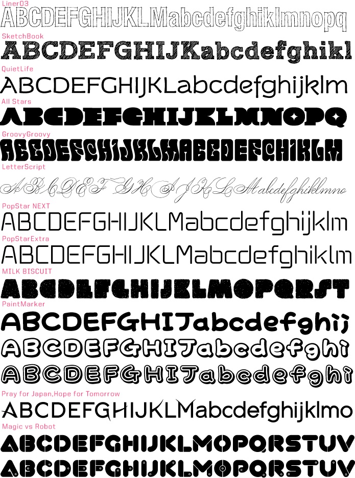 フォントスタイルズ 39フォント収録の欧文フォント集