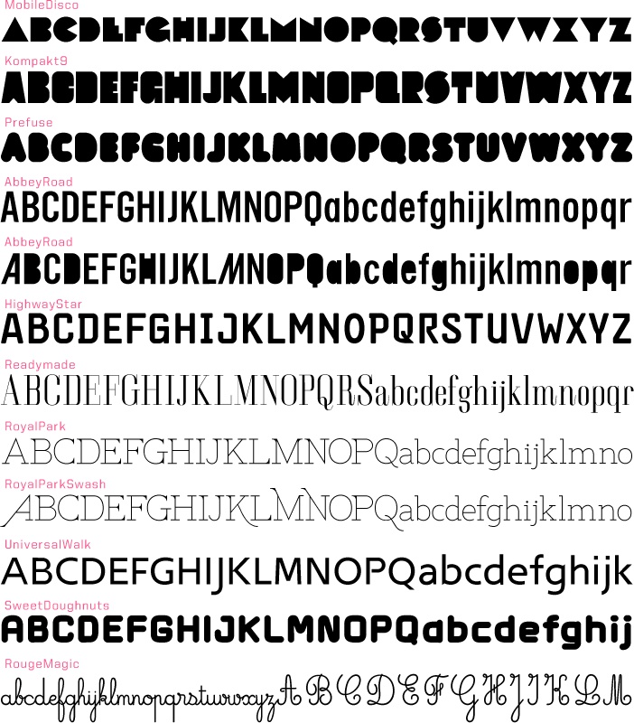 フォントスタイルズ 39フォント収録の欧文フォント集