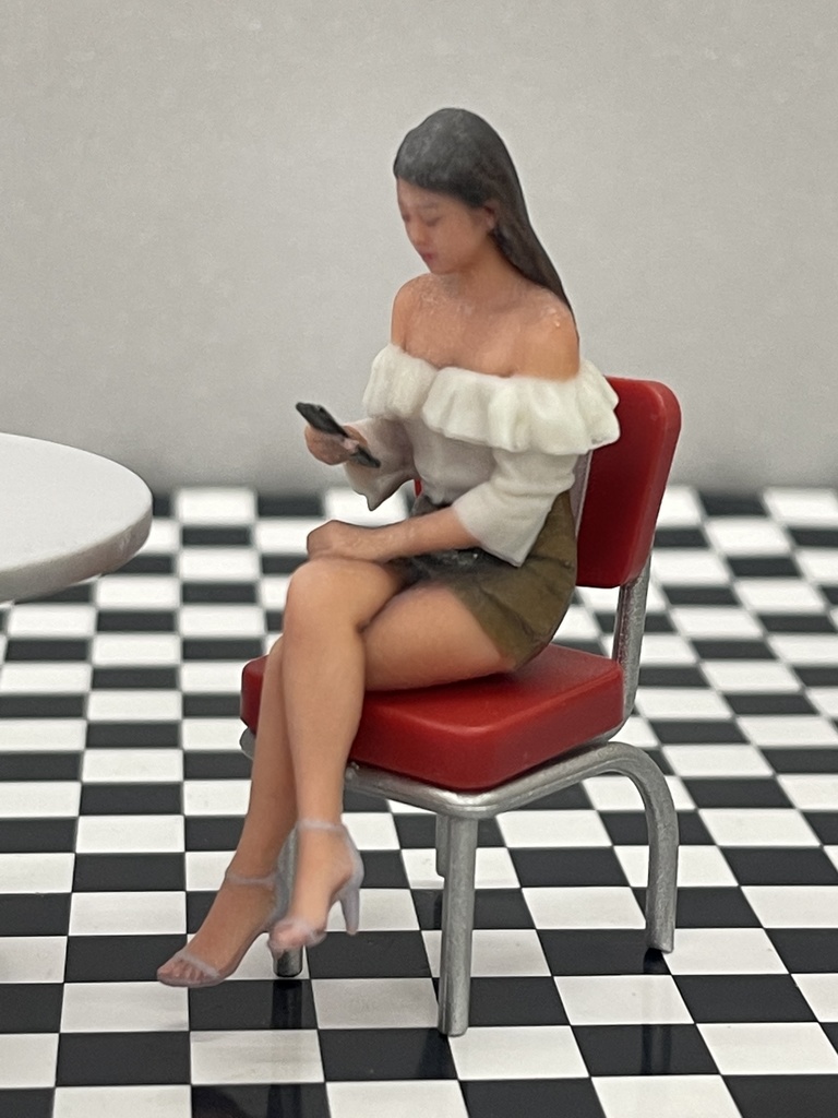 1/24 ヌミック　1138 フィギュア　リアルフィギュア　完成品　塗装済完成品　ミニチュアイメージ　ミニカーに　ジオラマに　3Dフィギュア　3D人物　人物3D 3Dプリンター　フルカラー3Dプリンター