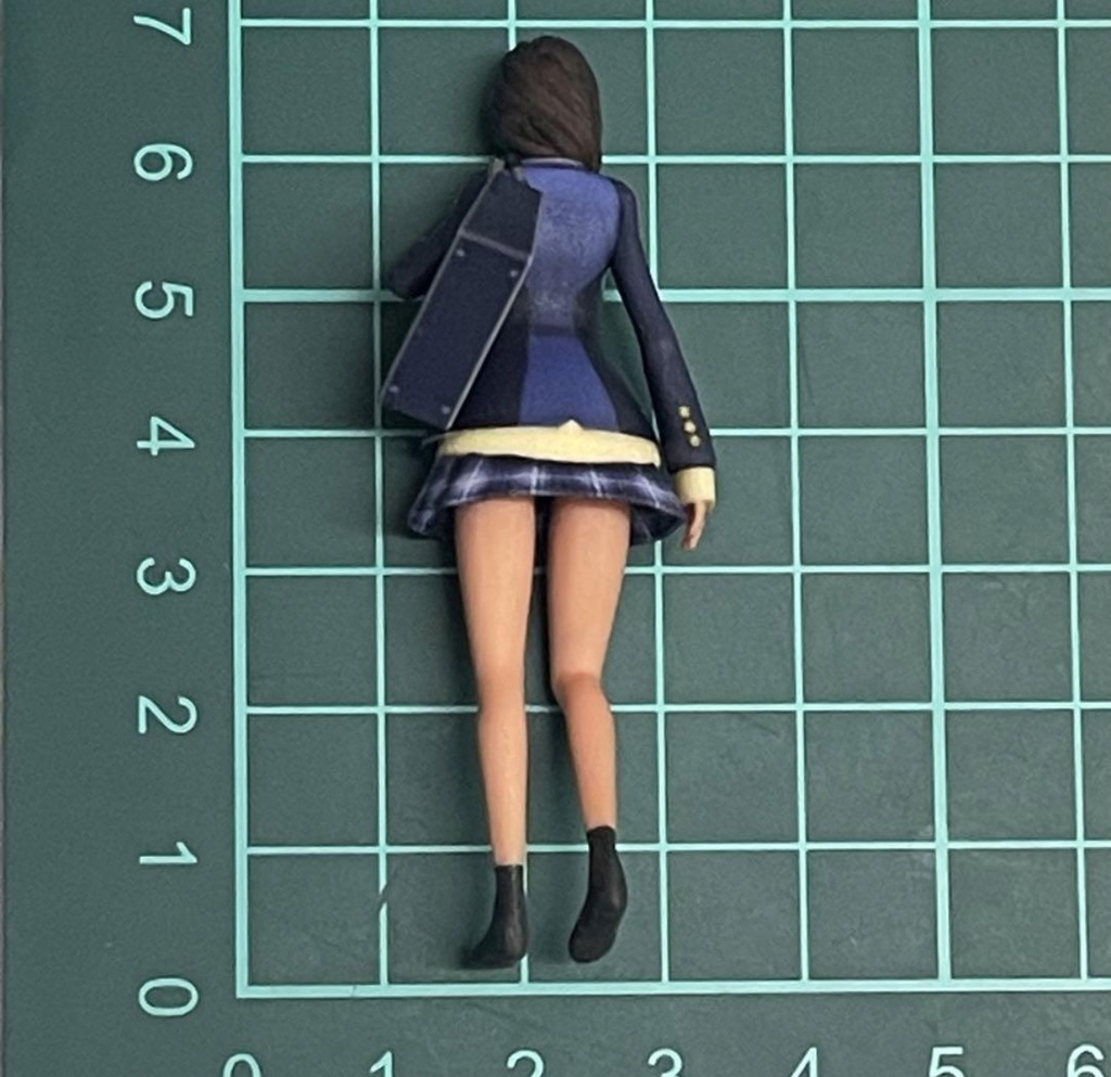 1/24 JK 憧れの制服 女子高生 フィギュア リアルフィギュア ミニチュアイメージ 完成品 塗装済完成品 ミニカーに ジオラマに 3D人物 人物3D 3Dフィギュア 3Dプリンター フルカラー3Dプリンター