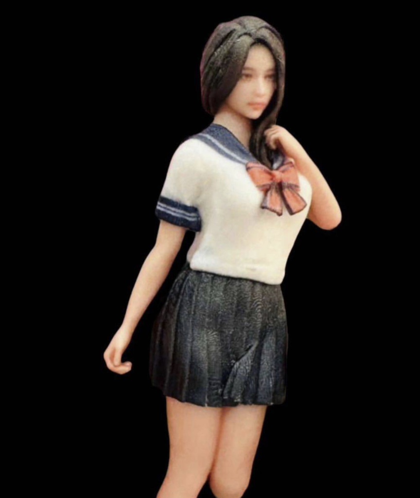 1/24 JK5 女子高生 フィギュア リアルフィギュア 完成品 ミニチュアイメージ ミニカーに ジオラマに 3Dフィギュア 3D人物 人物3D フルカラー3Dプリンター