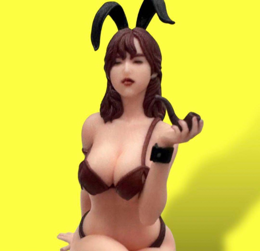 1/18 オーシャンコスモス バニーガール リアルフィギュア フィギュア 完成品 ミニチュアイメージ 塗装済完成品 ミニカーに ジオラマに 3D人物 人物3D 3Dフィギュア フルカラー3Dプリンター