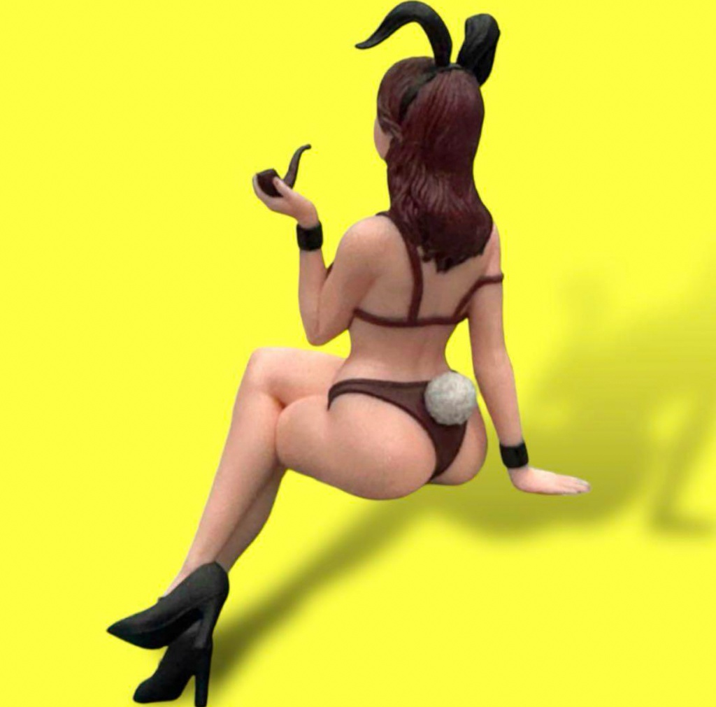 1/18 オーシャンコスモス バニーガール リアルフィギュア フィギュア 完成品 ミニチュアイメージ 塗装済完成品 ミニカーに ジオラマに 3D人物 人物3D 3Dフィギュア フルカラー3Dプリンター