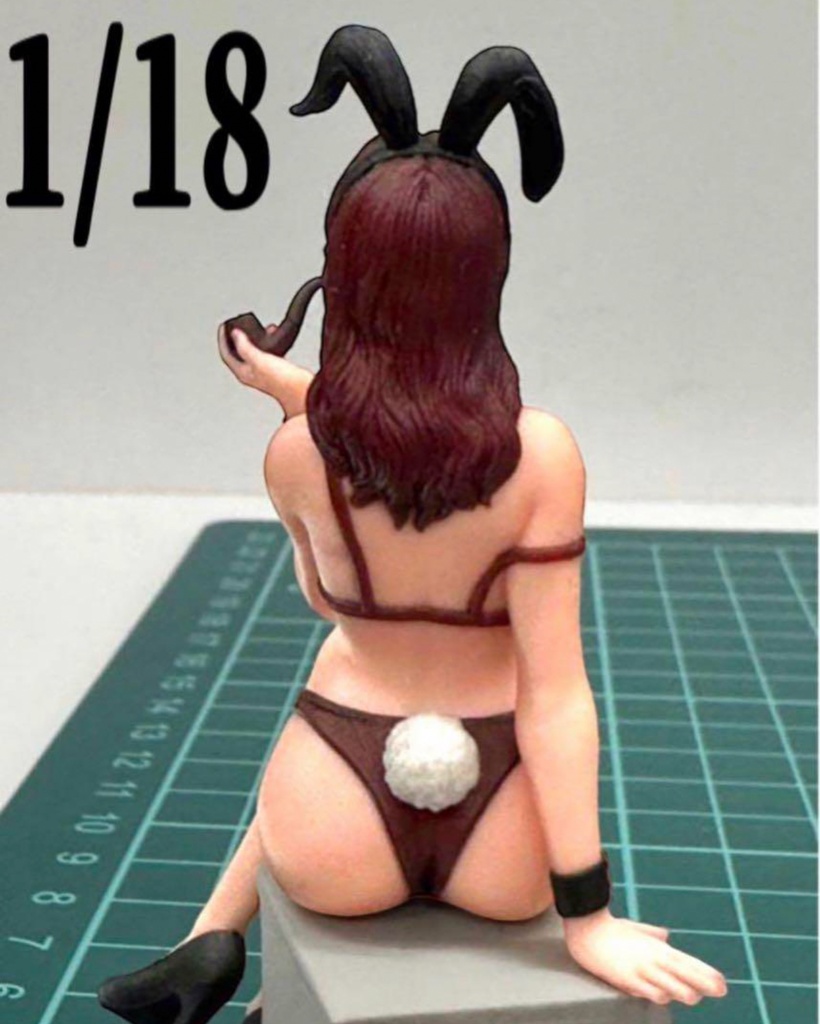 1/18 オーシャンコスモス バニーガール リアルフィギュア フィギュア 完成品 ミニチュアイメージ 塗装済完成品 ミニカーに ジオラマに 3D人物 人物3D 3Dフィギュア フルカラー3Dプリンター