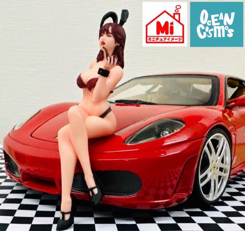 1/18 オーシャンコスモス バニーガール リアルフィギュア フィギュア 完成品 ミニチュアイメージ 塗装済完成品 ミニカーに ジオラマに 3D人物 人物3D 3Dフィギュア フルカラー3Dプリンター