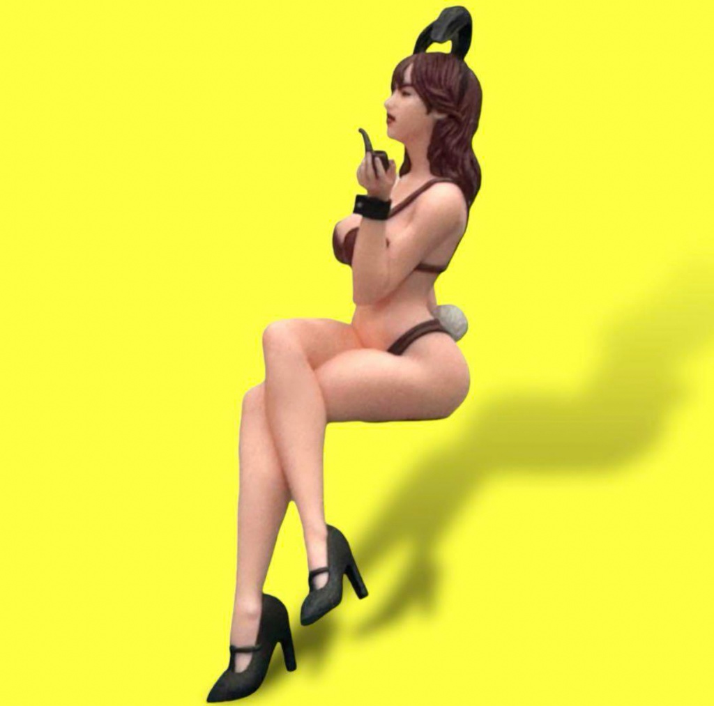 1/18 オーシャンコスモス バニーガール リアルフィギュア フィギュア 完成品 ミニチュアイメージ 塗装済完成品 ミニカーに ジオラマに 3D人物 人物3D 3Dフィギュア フルカラー3Dプリンター