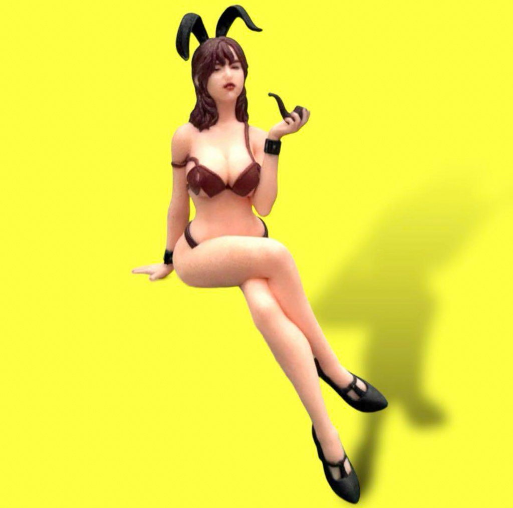 1/18 オーシャンコスモス バニーガール リアルフィギュア フィギュア 完成品 ミニチュアイメージ 塗装済完成品 ミニカーに ジオラマに 3D人物 人物3D 3Dフィギュア フルカラー3Dプリンター