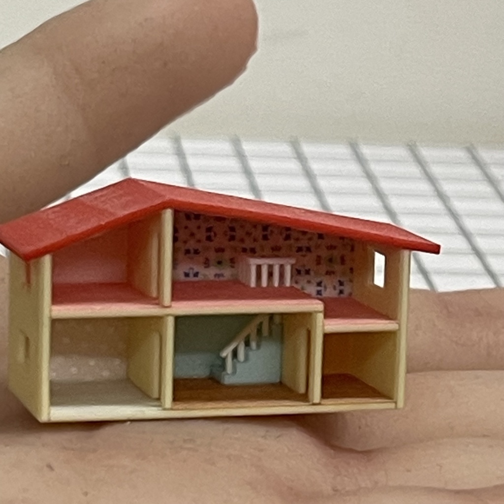 ミニチュア　ミニミニドールハウス5個　ドールハウスに　フィギュアに　リカちゃんに　ミニチュアイメージ　完成品　住宅模型　ジオラマに　 フルカラー3Dプリンター