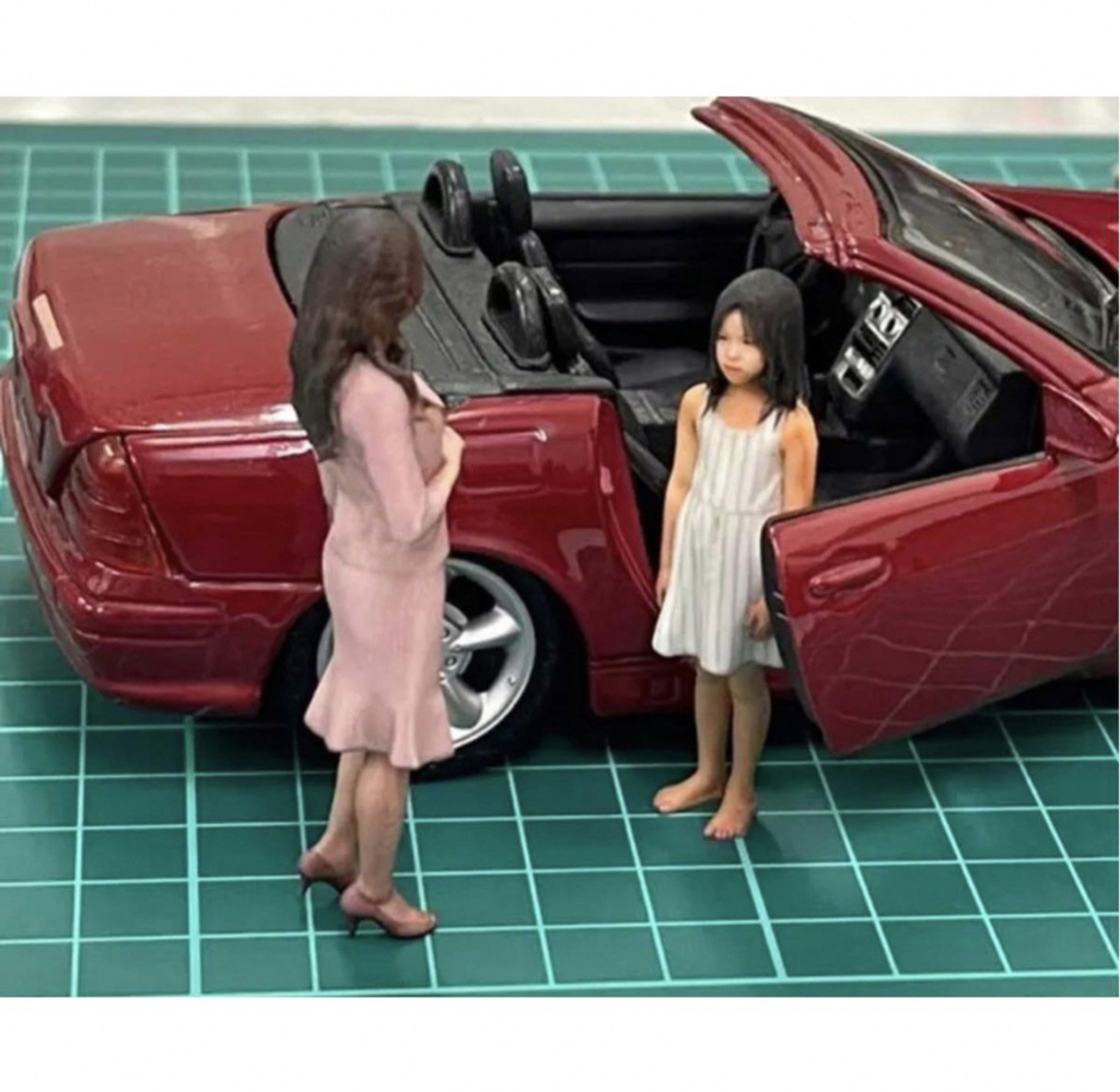 1/24 asw こどもフィギュア フィギュア リアルフィギュア 完成品 塗装済完成品 ミニチュアイメージ ミニカーに ジオラマに 3Dフィギュア 3D人物 人物3D