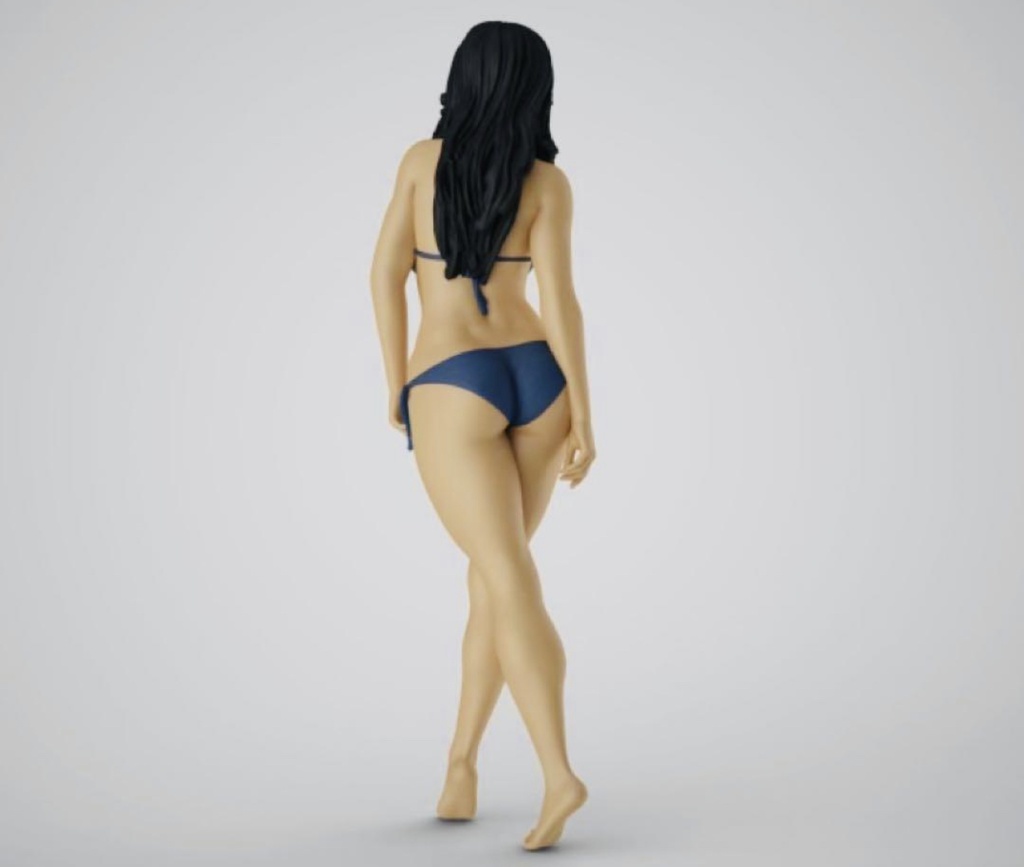 Nゲージ 水着女性 ビキニ フィギュア リアルフィギュア 完成品 塗装済完成品 鉄道模型 ジオラマに ミニチュア レイアウトに 3Dフィギュア フルカラー3Dプリンター