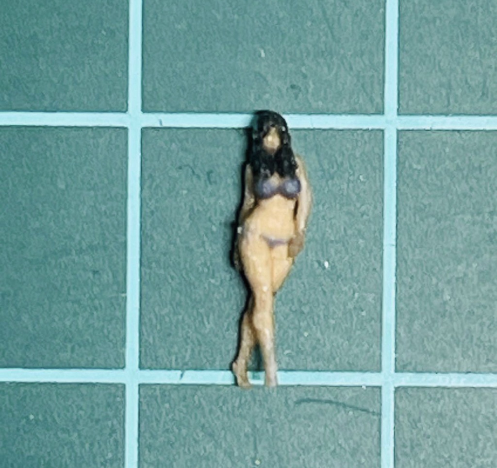 Nゲージ 水着女性 ビキニ フィギュア リアルフィギュア 完成品 塗装済完成品 鉄道模型 ジオラマに ミニチュア レイアウトに 3Dフィギュア フルカラー3Dプリンター