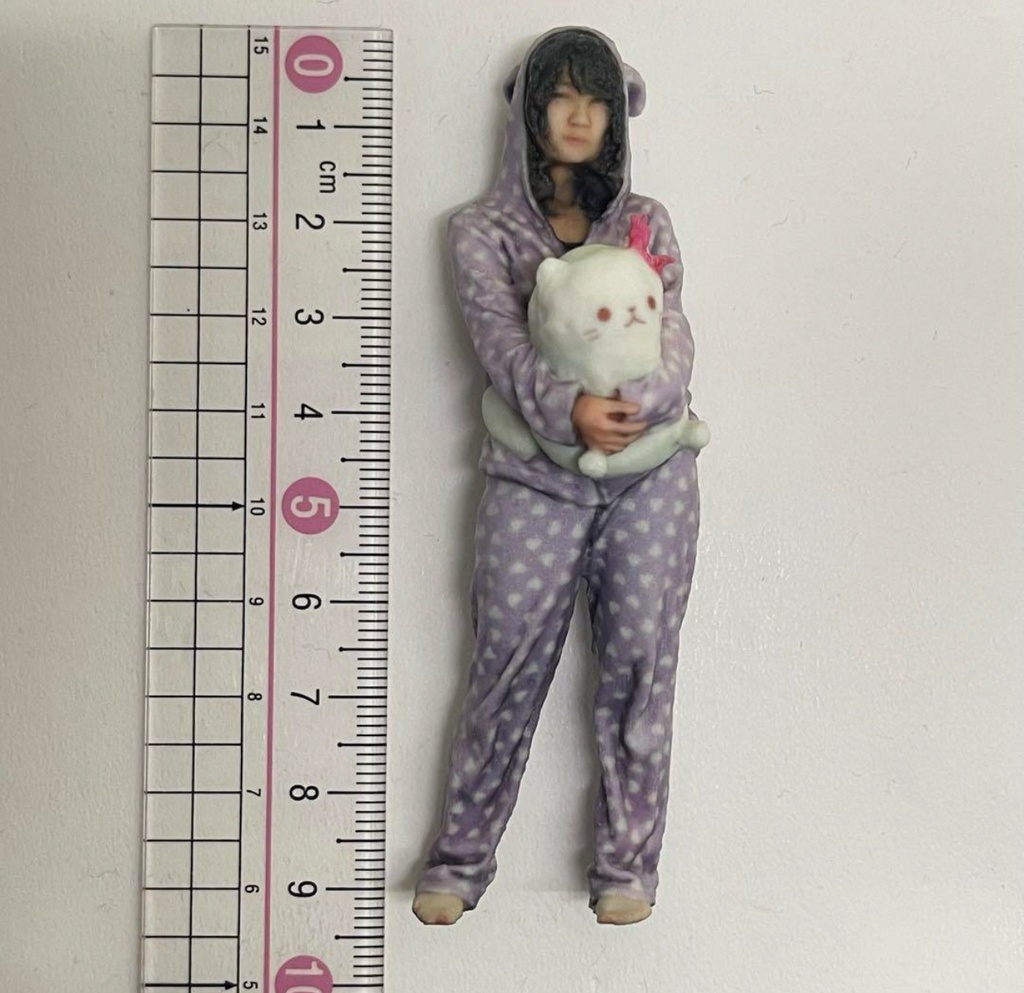 1/18 ルームウエア少女 フィギュア リアルフィギュア 完成品 塗装済完成品 ミニチュアイメージ 3Dフィギュア 3D人物 人物3D フルカラー3Dプリンター