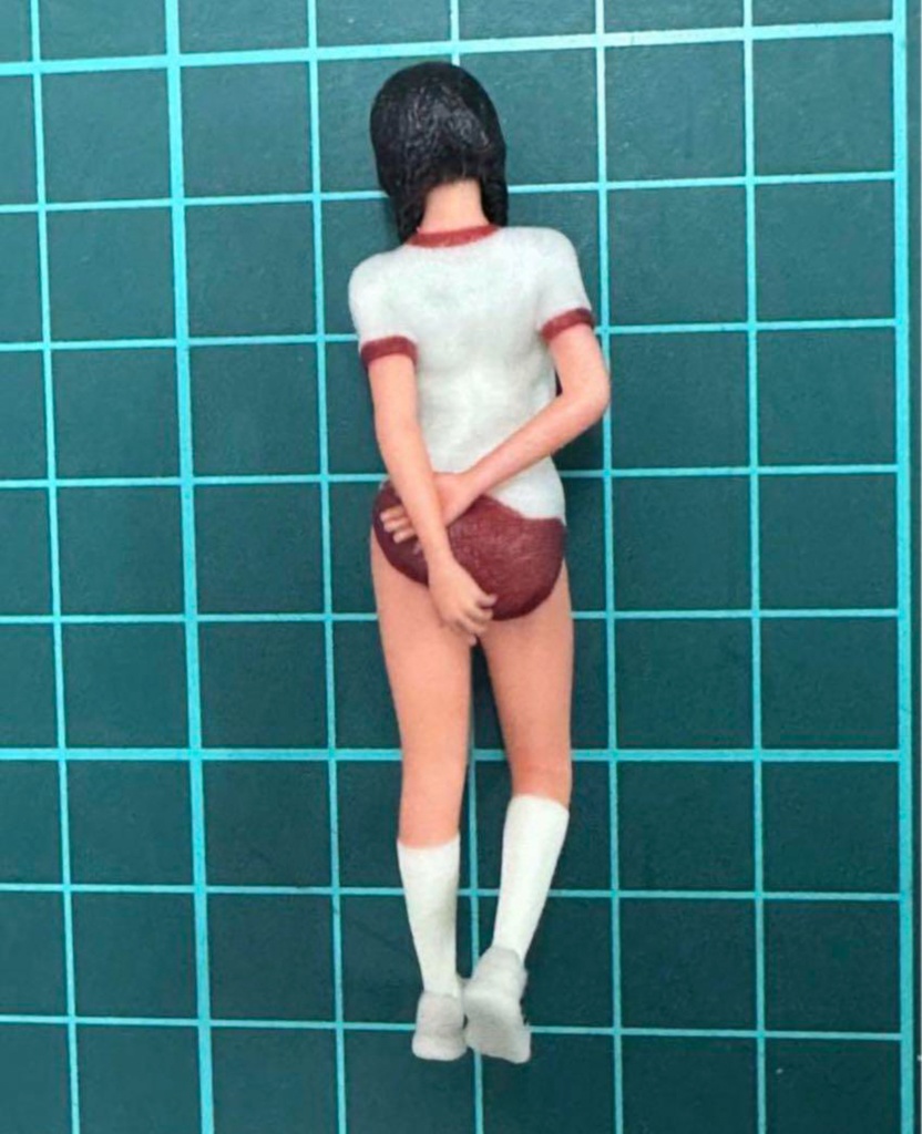 1/24 JK おさげ フィギュア リアルフィギュア 3Dフィギュア 完成品 塗装済完成品 ミニカーに ジオラマに ミニチュア ミニチュアイメージ フルカラー3Dプリンター3D人物 人物3D