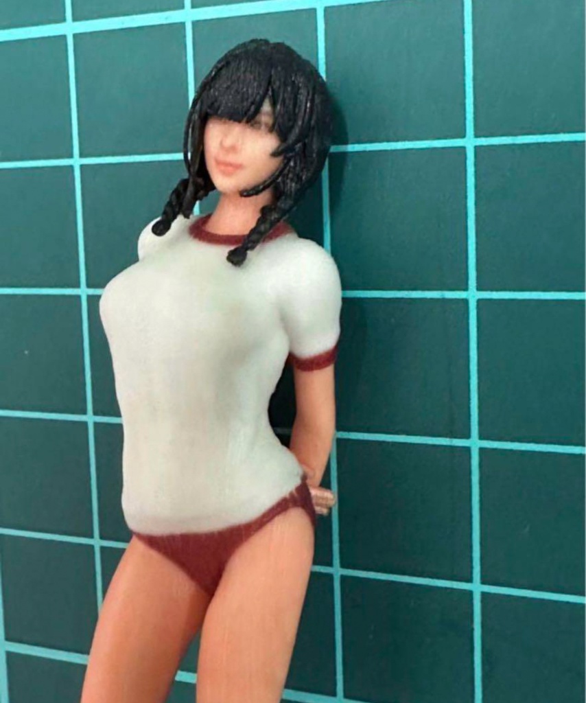 1/24 JK おさげ フィギュア リアルフィギュア 3Dフィギュア 完成品 塗装済完成品 ミニカーに ジオラマに ミニチュア ミニチュアイメージ フルカラー3Dプリンター3D人物 人物3D