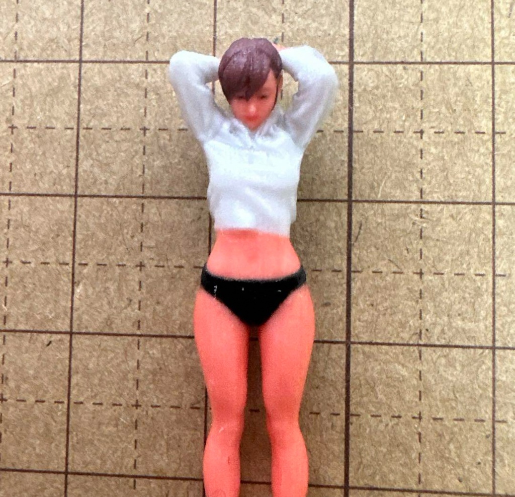 1/43  オーシャンコスモス うさ耳パーカー フィギュア リアルフィギュア 完成品 塗装済完成品 3Dフィギュア ミニカーに ジオラマに 3D人物 人物3D ミニチュアイメージ ミニチュア