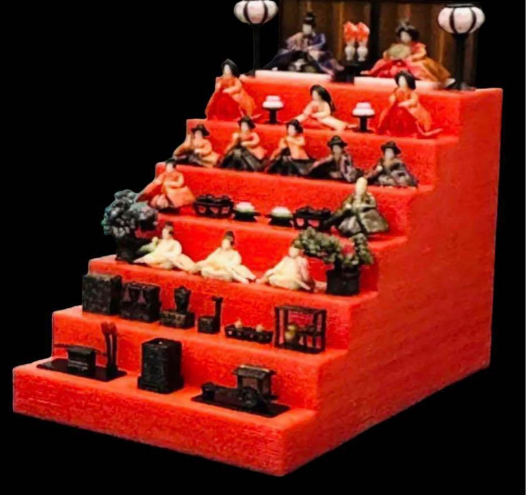 ミニチュア★ミニミニひな人形★ひな人形★フィギュア★1/64ジオラマに★豆雛 ひな人形 おひなさま フルカラー3Dプリンター リアルフィギュア ジオラマ