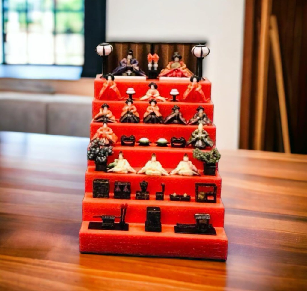 ミニチュア★ミニミニひな人形★ひな人形★フィギュア★1/64ジオラマに★豆雛 ひな人形 おひなさま フルカラー3Dプリンター リアルフィギュア ジオラマ