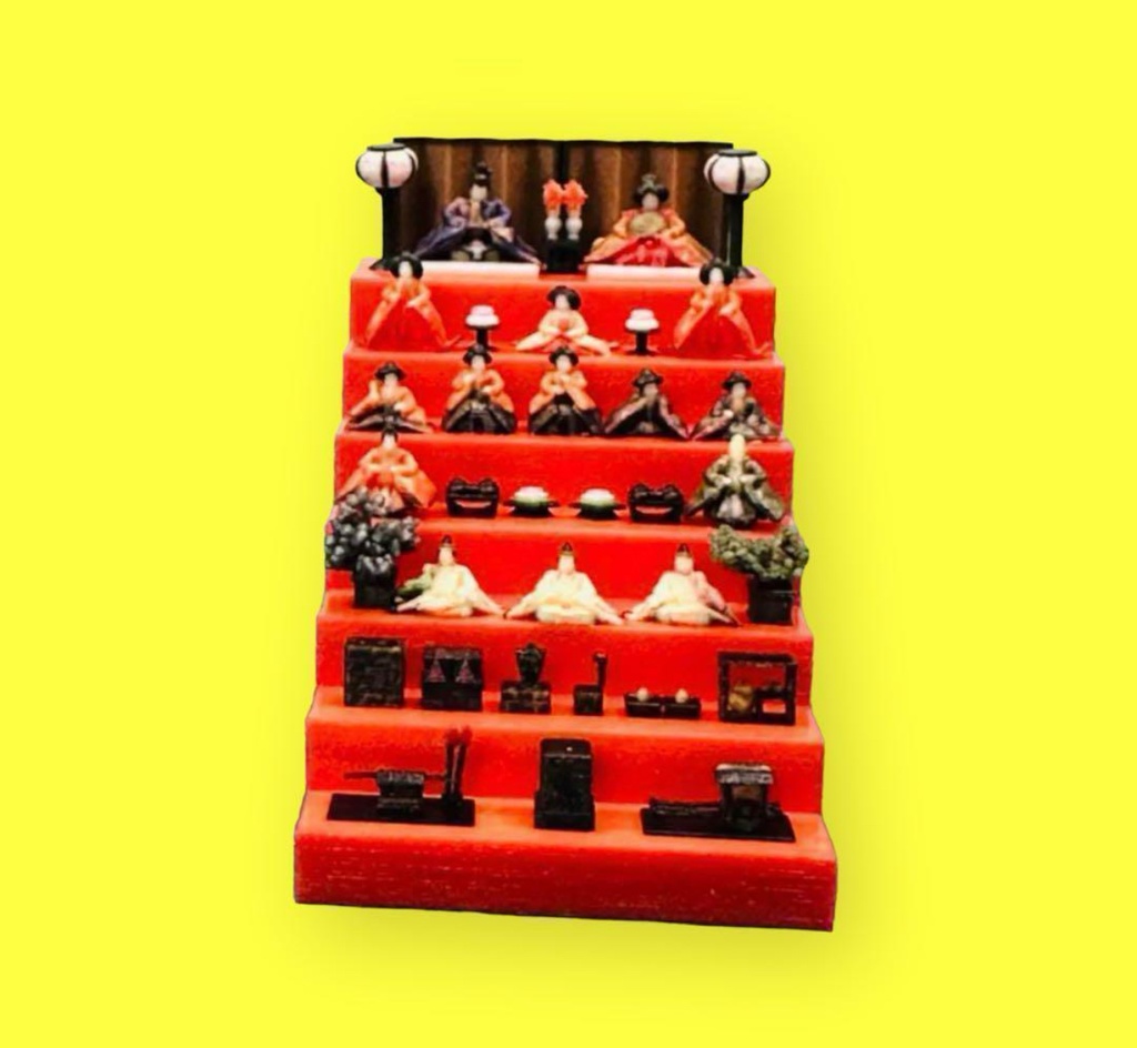 ミニチュア★ミニミニひな人形★ひな人形★フィギュア★1/64ジオラマに★豆雛 ひな人形 おひなさま フルカラー3Dプリンター リアルフィギュア ジオラマ