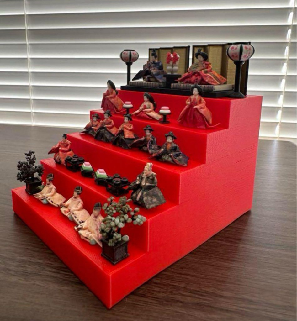 ミニチュア ひな人形 5段 ドールハウスに フィギュア 完成品 リアルフィギュア ミニチュアイメージ フルカラー3Dプリンター 雛人形 ひなまつり