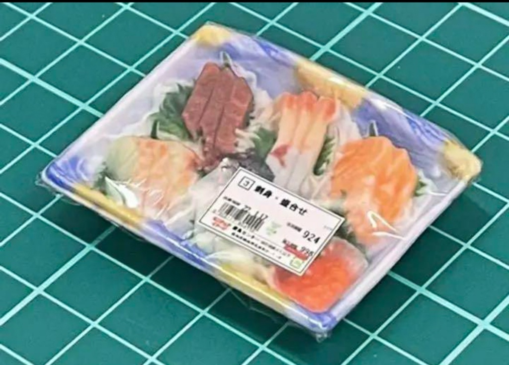 ミニチュア お刺身 刺身 ドールハウスに フィギュアに フルカラー3Dプリンター リアルフィギュア 食品サンプル ミニチュアフード ミニチュアイメージ