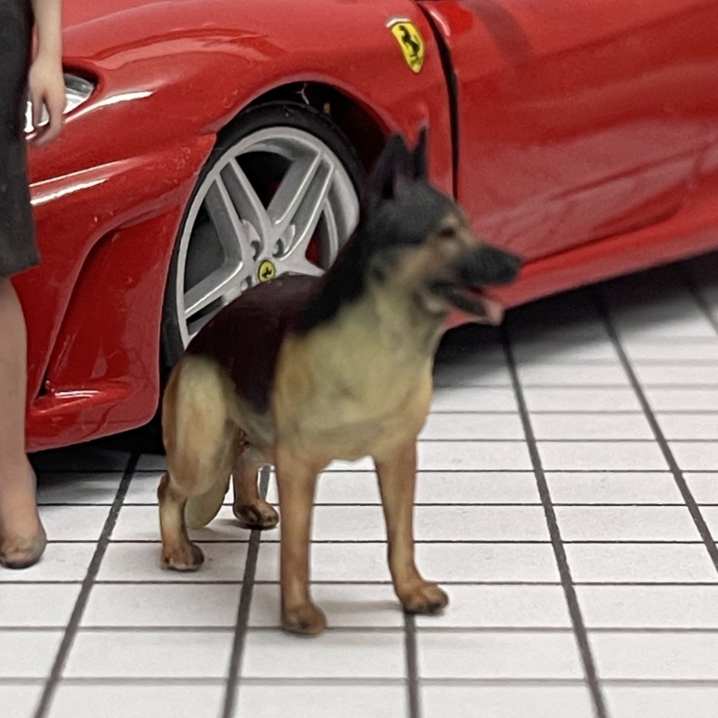 1/24 55-4とシェパード リアルフィギュア フィギュア 完成品 塗装済完成品 3Dフィギュア ミニカーに ジオラマに ミニチュアイメージ