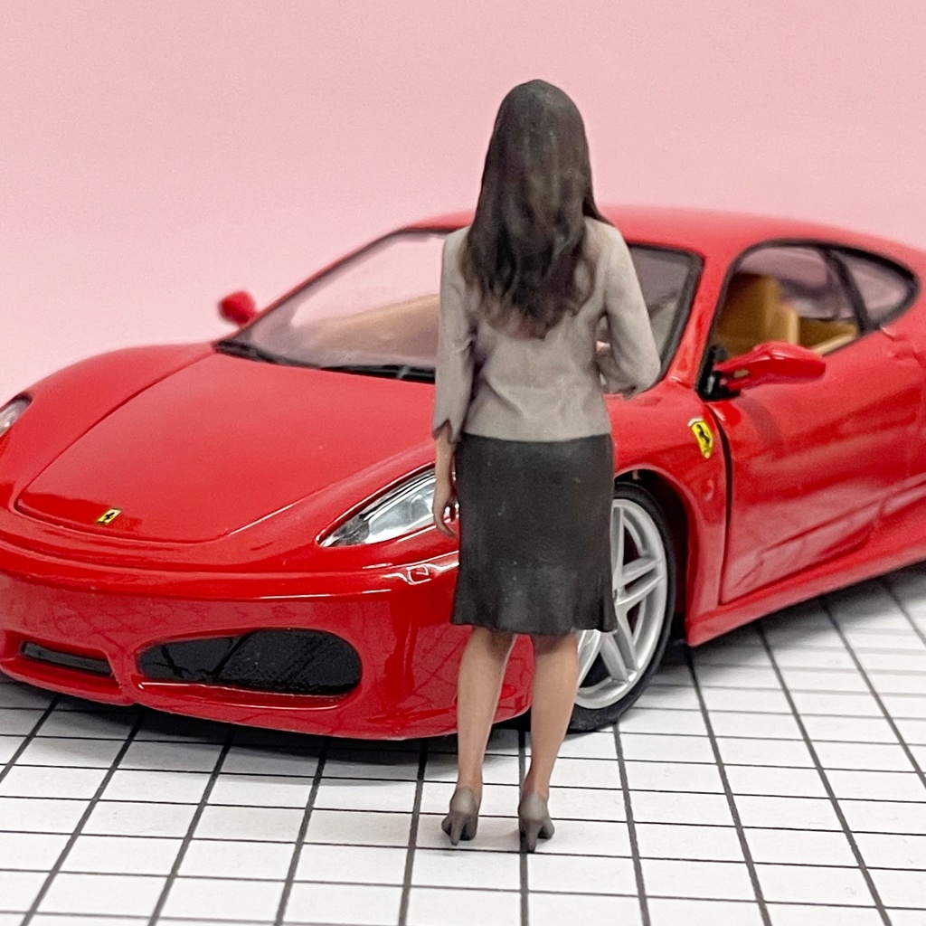 1/24 55-4 リアルフィギュア フィギュア 完成品 塗装済完成品 ミニチュアイメージ フルカラー3Dプリンター 3D人物 人物3D ミニカーに ジオラマに