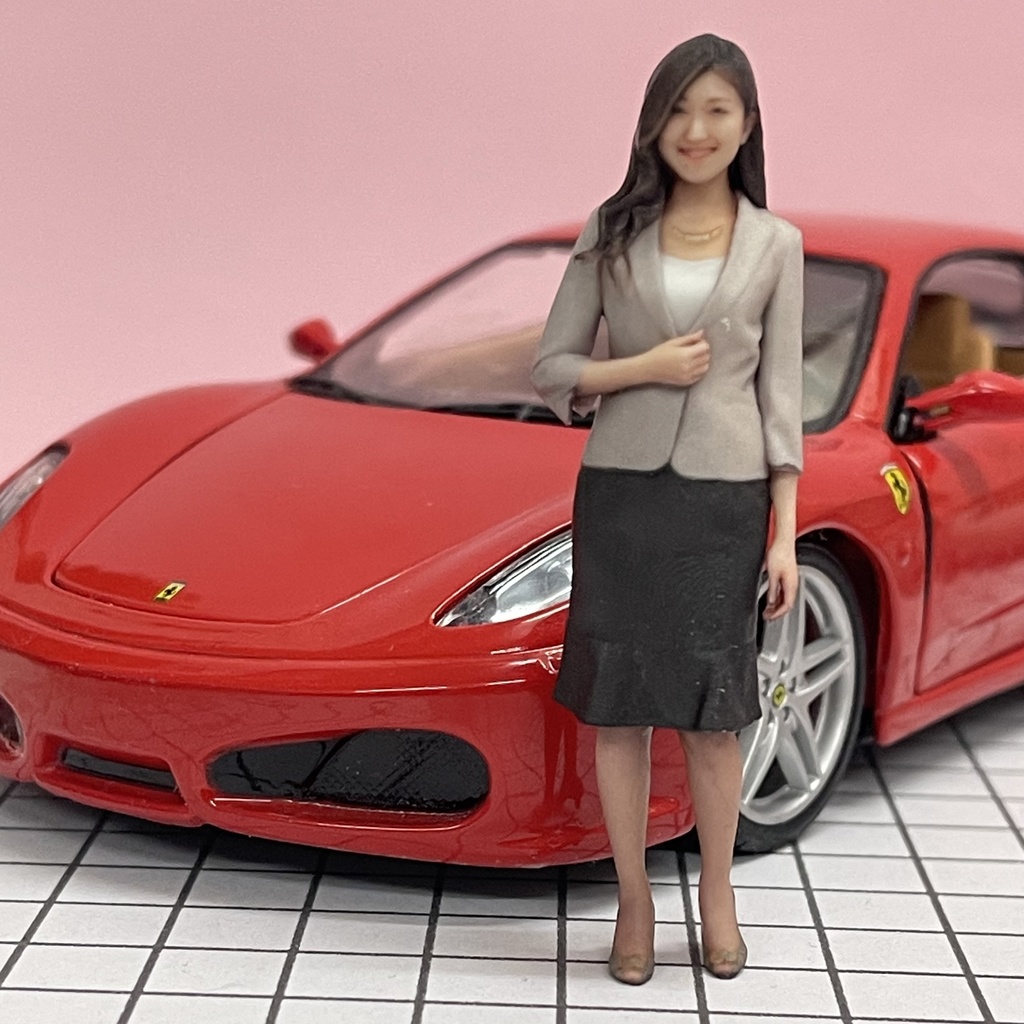 1/24 55-4 リアルフィギュア フィギュア 完成品 塗装済完成品 ミニチュアイメージ フルカラー3Dプリンター 3D人物 人物3D ミニカーに ジオラマに