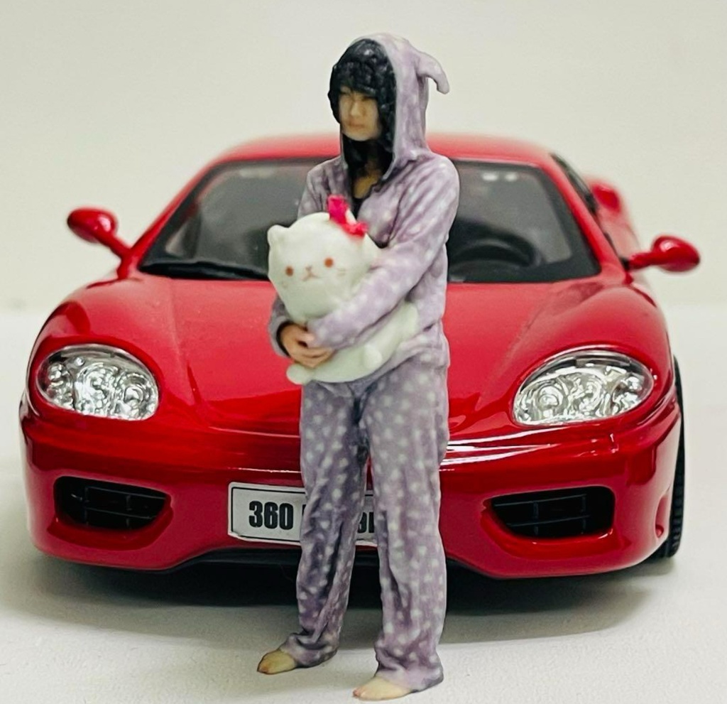 1/24 ルームウエア少女 フィギュア リアルフィギュア 完成品 塗装済完成品 ミニチュアイメージ 3Dフィギュア ミニカーに ジオラマに 3D人物 人物3D