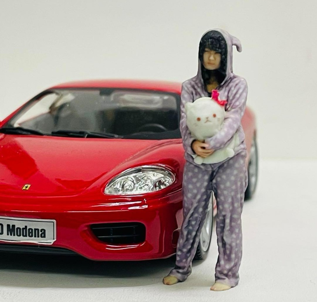 1/24 ルームウエア少女 フィギュア リアルフィギュア 完成品 塗装済完成品 ミニチュアイメージ 3Dフィギュア ミニカーに ジオラマに 3D人物 人物3D