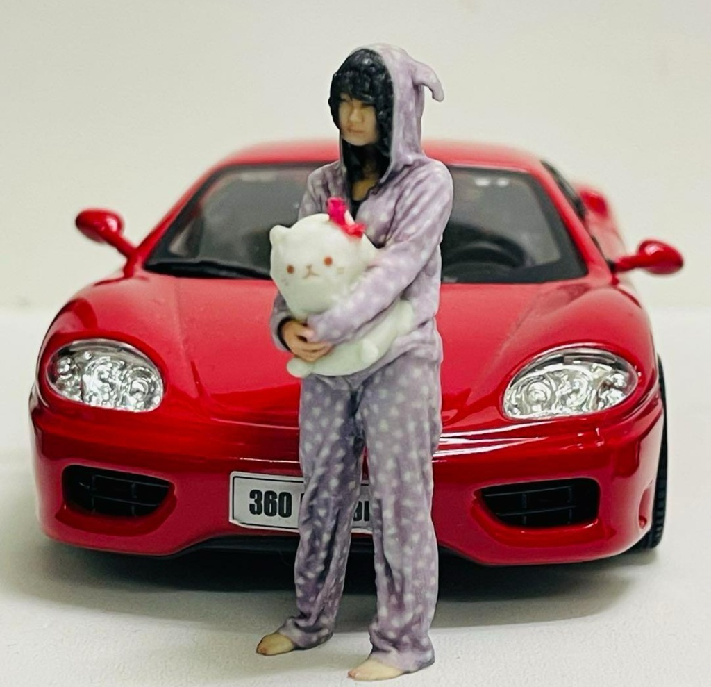 1/24 ルームウエア少女 フィギュア リアルフィギュア 完成品 塗装済完成品 ミニチュアイメージ 3Dフィギュア ミニカーに ジオラマに 3D人物 人物3D