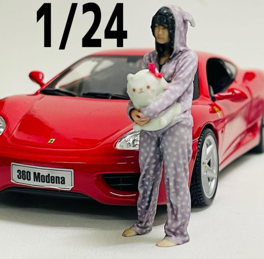 1/24 ルームウエア少女 フィギュア リアルフィギュア 完成品 塗装済完成品 ミニチュアイメージ 3Dフィギュア ミニカーに ジオラマに 3D人物 人物3D