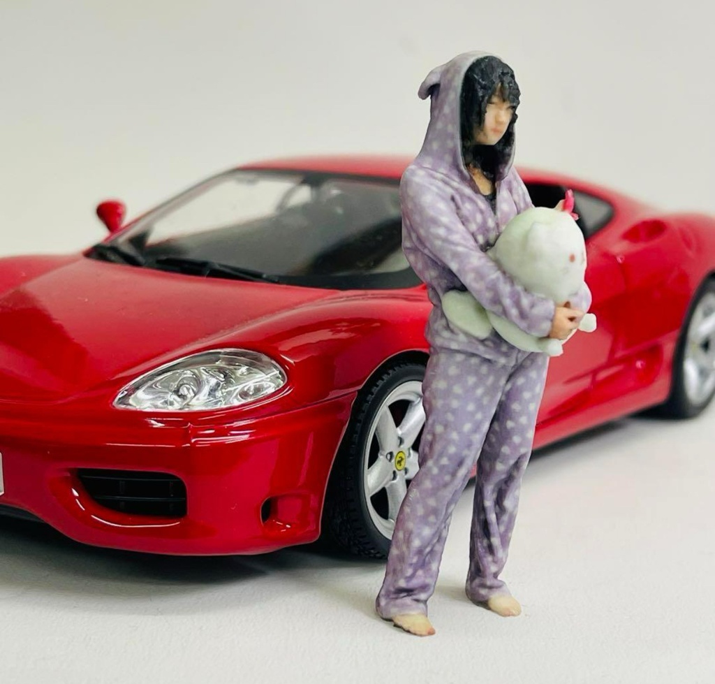 1/24 ルームウエア少女 フィギュア リアルフィギュア 完成品 塗装済完成品 ミニチュアイメージ 3Dフィギュア ミニカーに ジオラマに 3D人物 人物3D