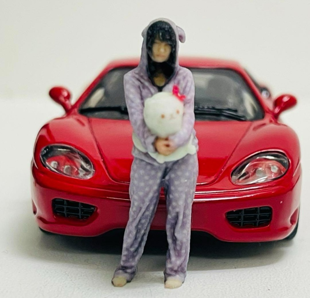 1/43 ルームウエア少女 リアルフィギュア フィギュア 完成品 塗装済完成品 ミニカーに ジオラマに ミニチュアイメージ 3Dフィギュア フルカラー3Dプリンター 3D人物 人物3D