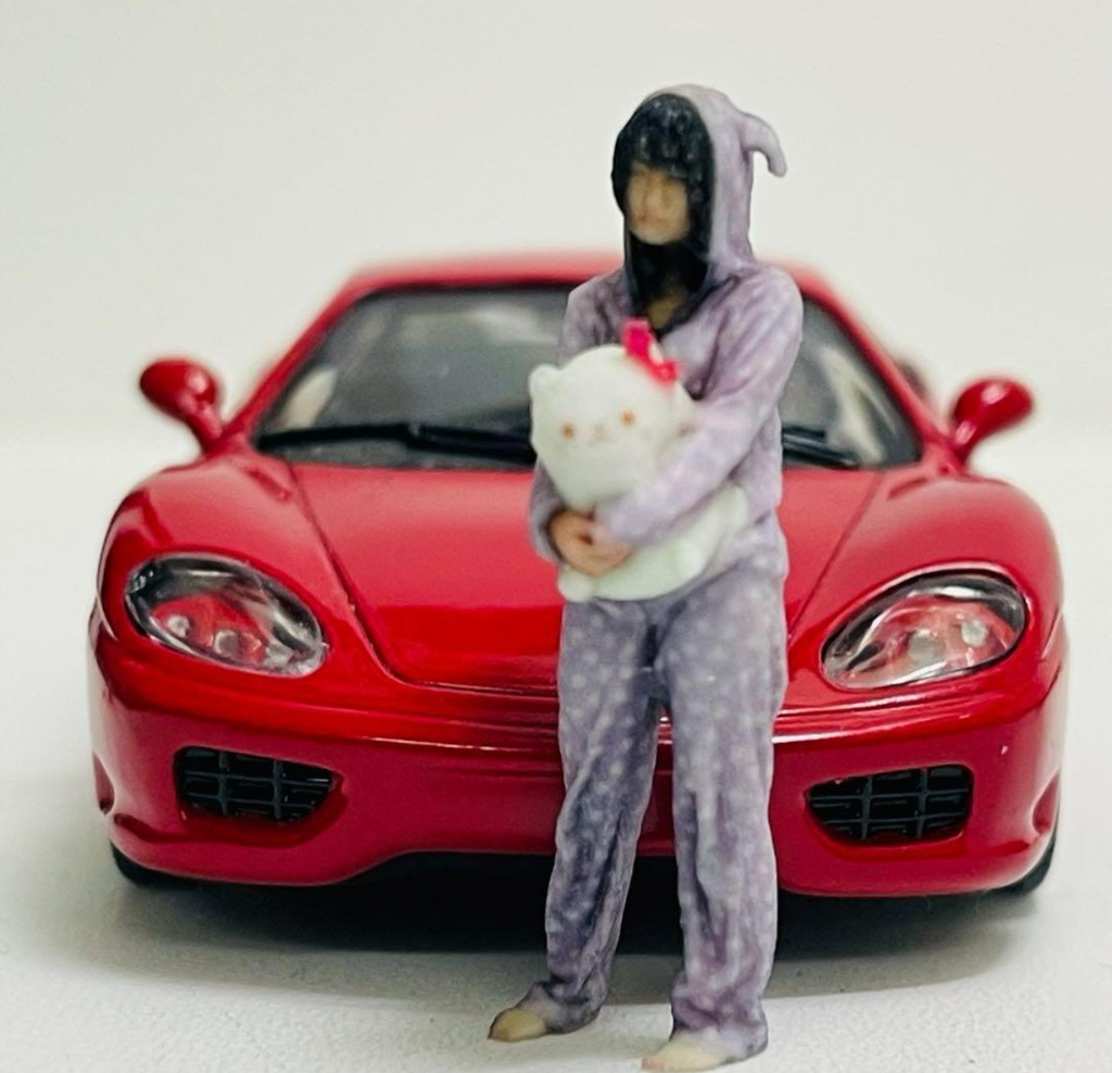 1/43 ルームウエア少女 リアルフィギュア フィギュア 完成品 塗装済完成品 ミニカーに ジオラマに ミニチュアイメージ 3Dフィギュア フルカラー3Dプリンター 3D人物 人物3D