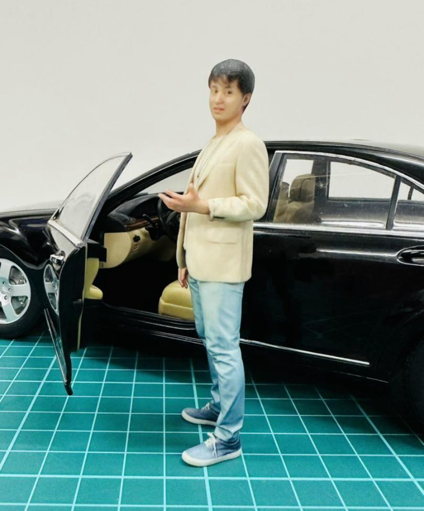 1/18 107-4 男性 フィギュア リアルフィギュア 完成品 塗装済完成品 ミニチュアイメージ 3D人物 人物3D フルカラー3Dプリンター ミニカーに ジオラマに