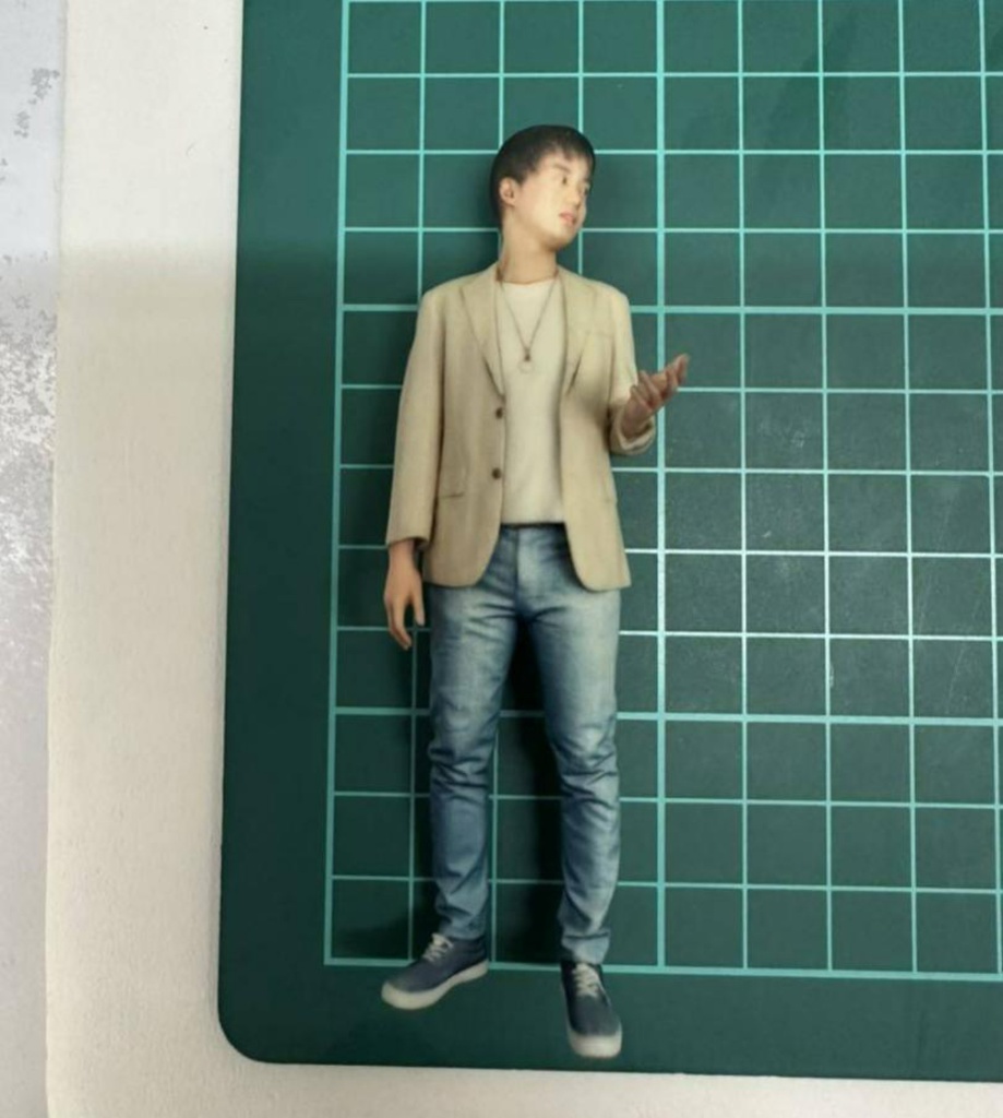 1/18 107-4 男性 フィギュア リアルフィギュア 完成品 塗装済完成品 ミニチュアイメージ 3D人物 人物3D フルカラー3Dプリンター ミニカーに ジオラマに