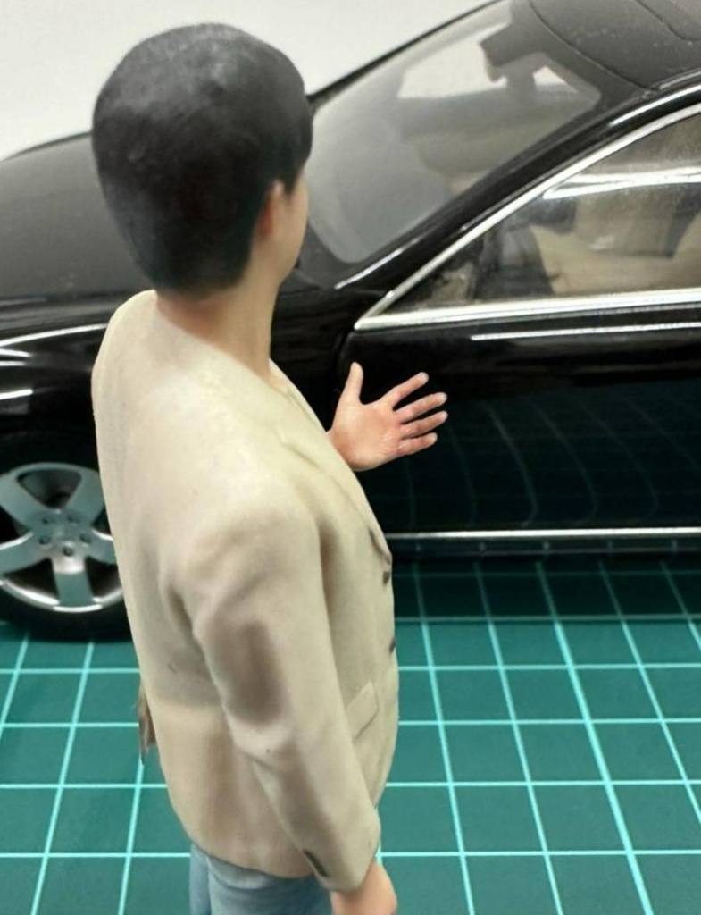 1/18 107-4 男性 フィギュア リアルフィギュア 完成品 塗装済完成品 ミニチュアイメージ 3D人物 人物3D フルカラー3Dプリンター ミニカーに ジオラマに