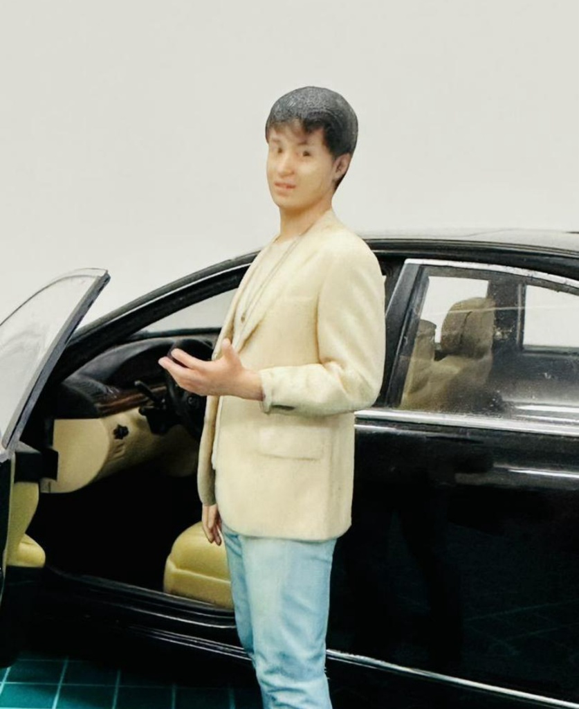 1/18 107-4 男性 フィギュア リアルフィギュア 完成品 塗装済完成品 ミニチュアイメージ 3D人物 人物3D フルカラー3Dプリンター ミニカーに ジオラマに