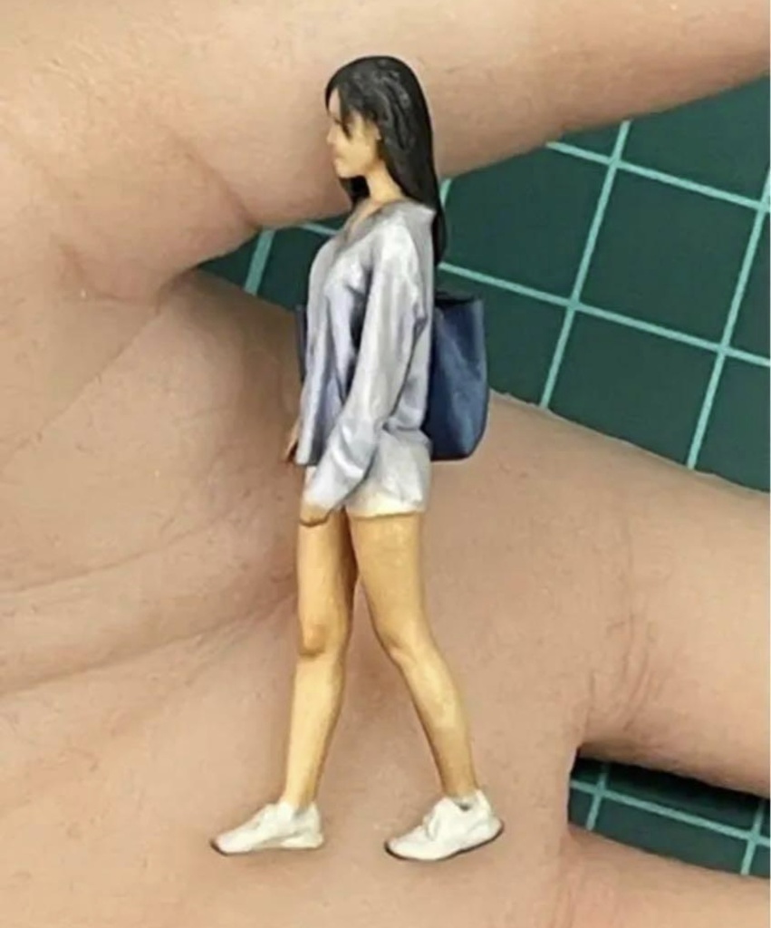 完成品 1/35  jesswalk  フィギュア リアルフィギュア 塗装済完成品 ミニチュアイメージ ミニカーに ジオラマに 3D人物 人物3D フルカラー3Dプリンター