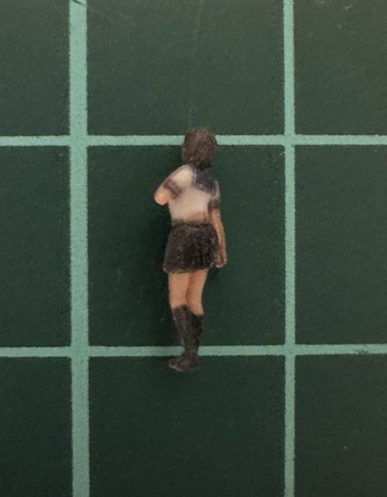 完成品 1/144 jk5 女子高生 リアルフィギュア フィギュア 塗装済完成品 ミニチュアイメージ ジオラマに ミニカーに 3D人物 人物3D フルカラー3Dプリンター