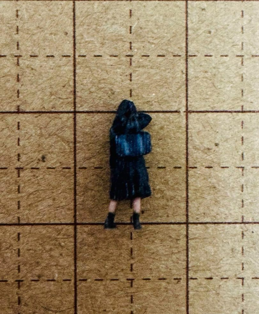 完成品 1/144 JK ポニーテール 女子高生 フィギュア リアルフィギュア 塗装済完成品 ミニチュアイメージ フルカラー3Dプリンター ジオラマに ミニカーに 3D人物 人物3D