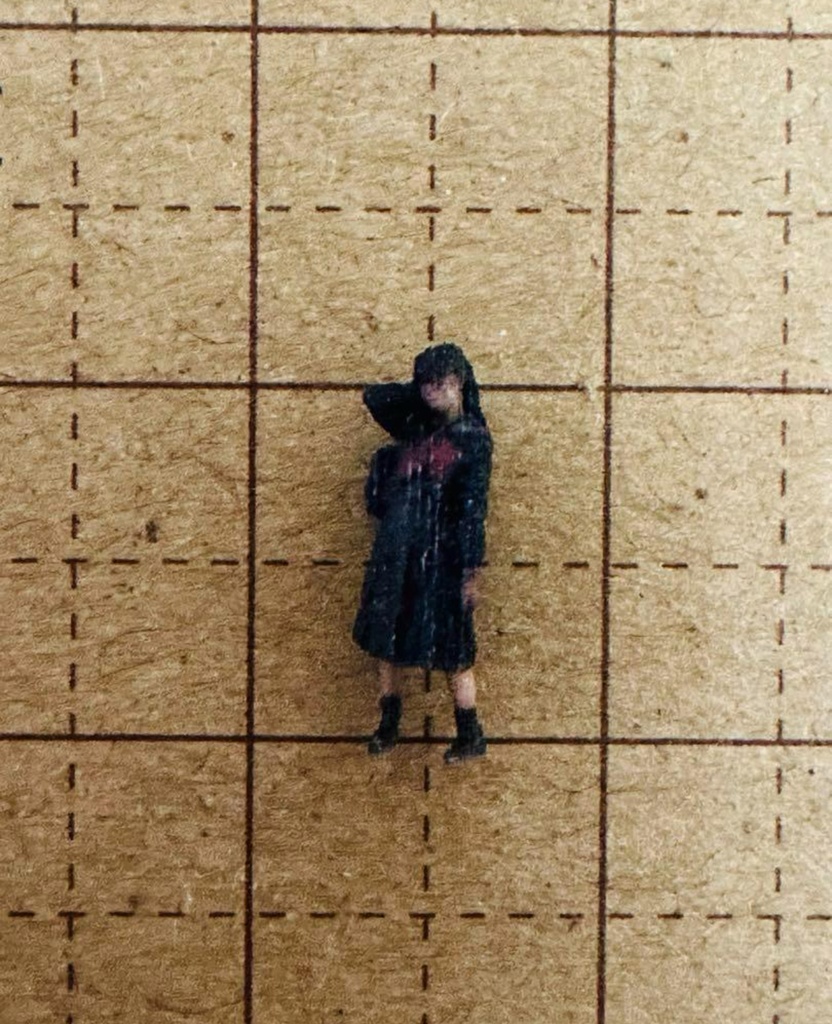 完成品 1/144 JK ポニーテール 女子高生 フィギュア リアルフィギュア 塗装済完成品 ミニチュアイメージ フルカラー3Dプリンター ジオラマに ミニカーに 3D人物 人物3D