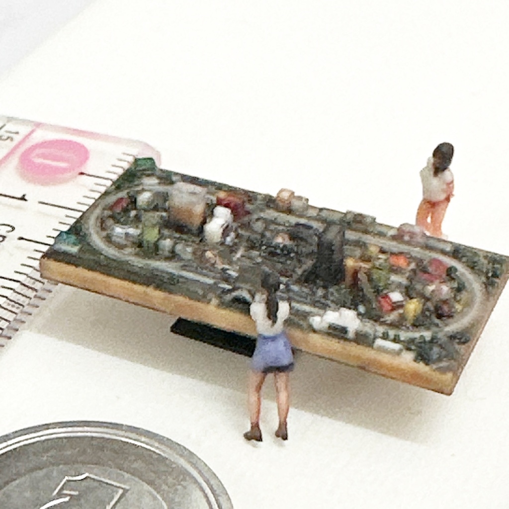 Nゲージより小 ミニミニ鉄道模型 Nゲージ世界の鉄道走行会 ミニチュアイメージ レイアウト ジオラマ ミニジオラマ フルカラー3Dプリンター